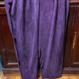 August Max Woman vintage plus size 26 purple suede looking rayon pants